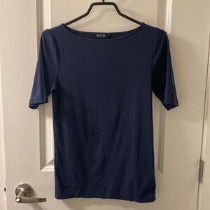 Lauren, Ralph Lauren, short sleeve cowl neck shirt